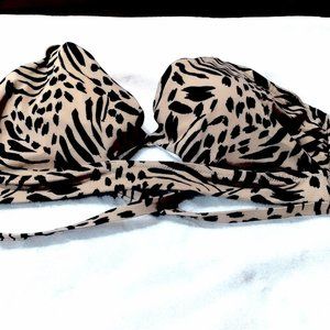 Shade & Shore Animal Print Bikini Top